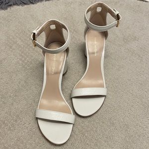 White Stuart Weitzman Strappy Sandal